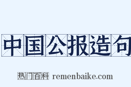 中国公报造句是什么意思的图片